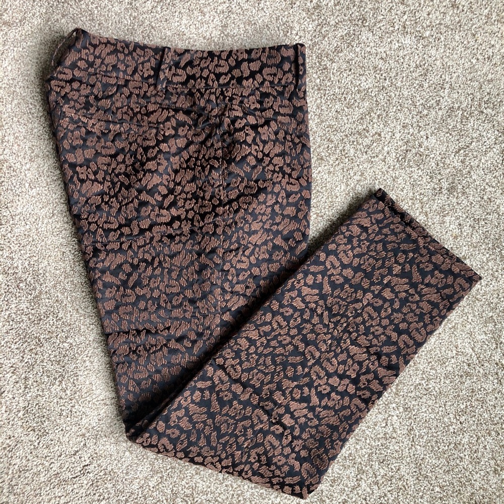 Ann Taylor leopard embroidered pants